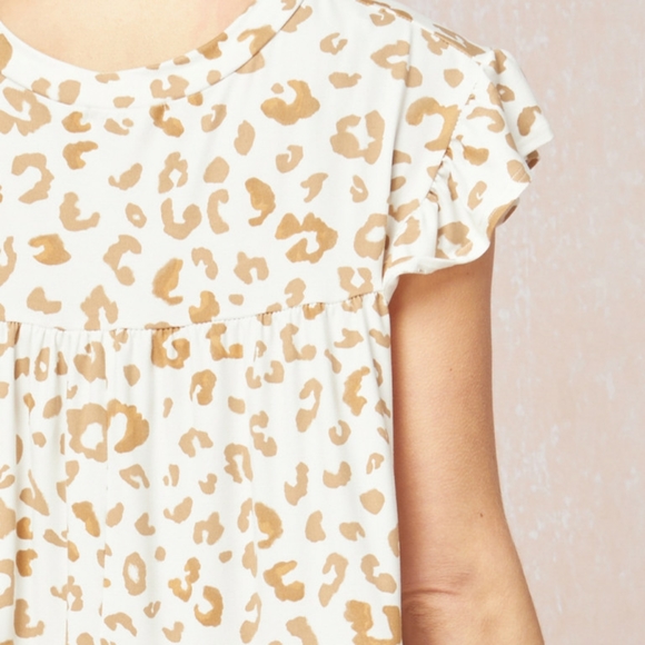 Leopard Print Babydoll Dress NWT - Picture 7 of 7